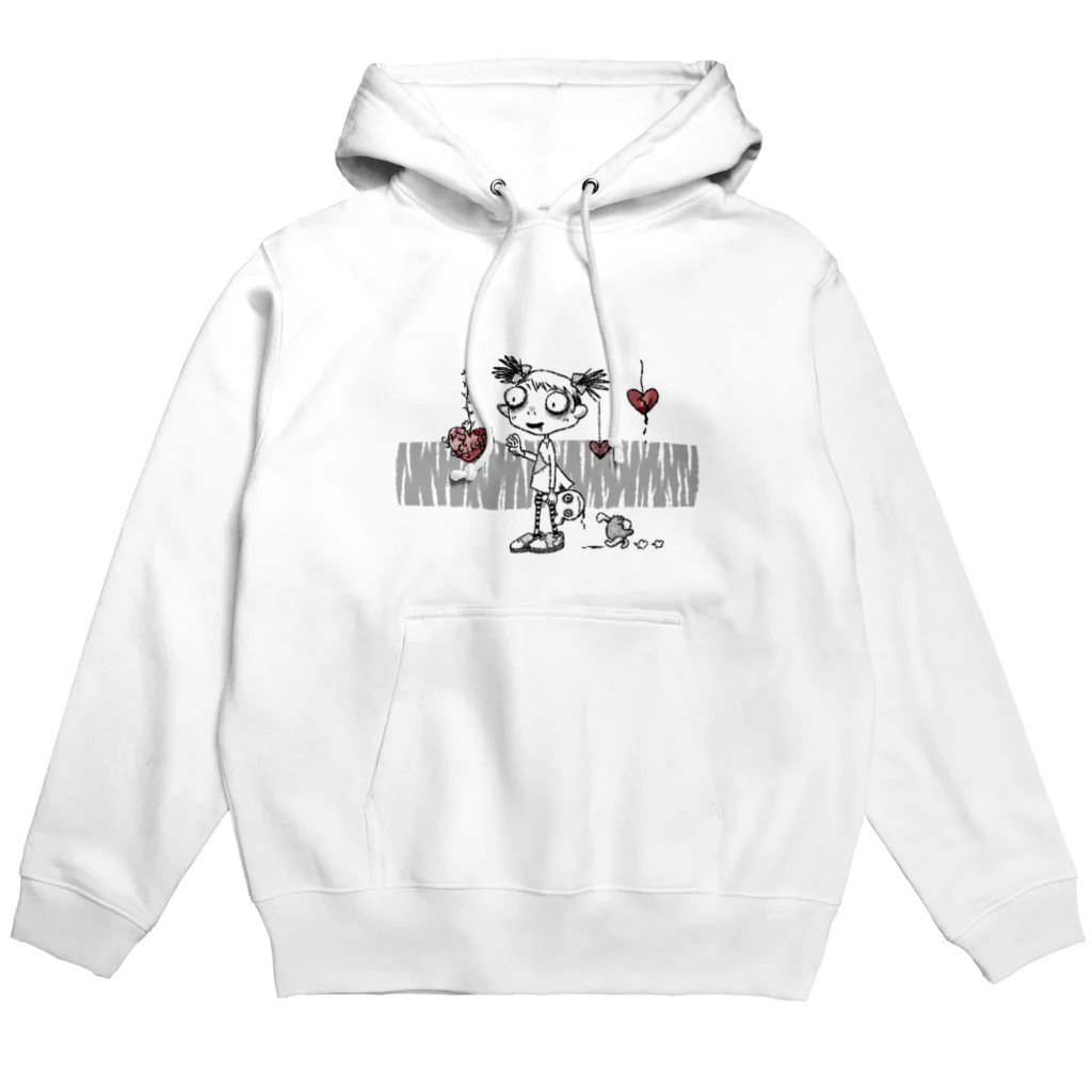 うりんこのゾンビの女の子 モノクロ Hoodie