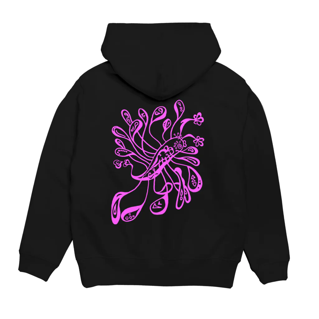 ひなたのgeji geji pink Hoodie:back