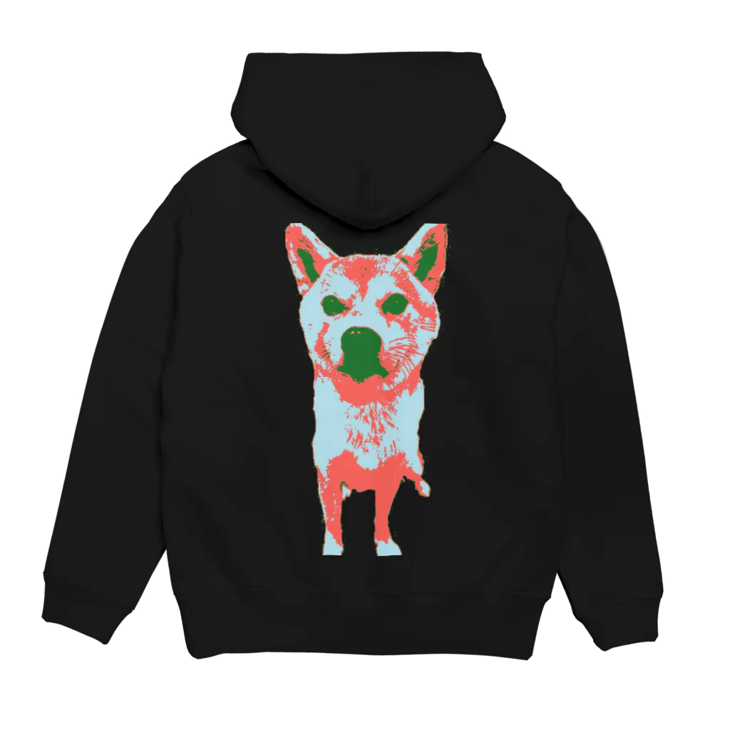 柴犬が好きの柴犬福2 Hoodie:back