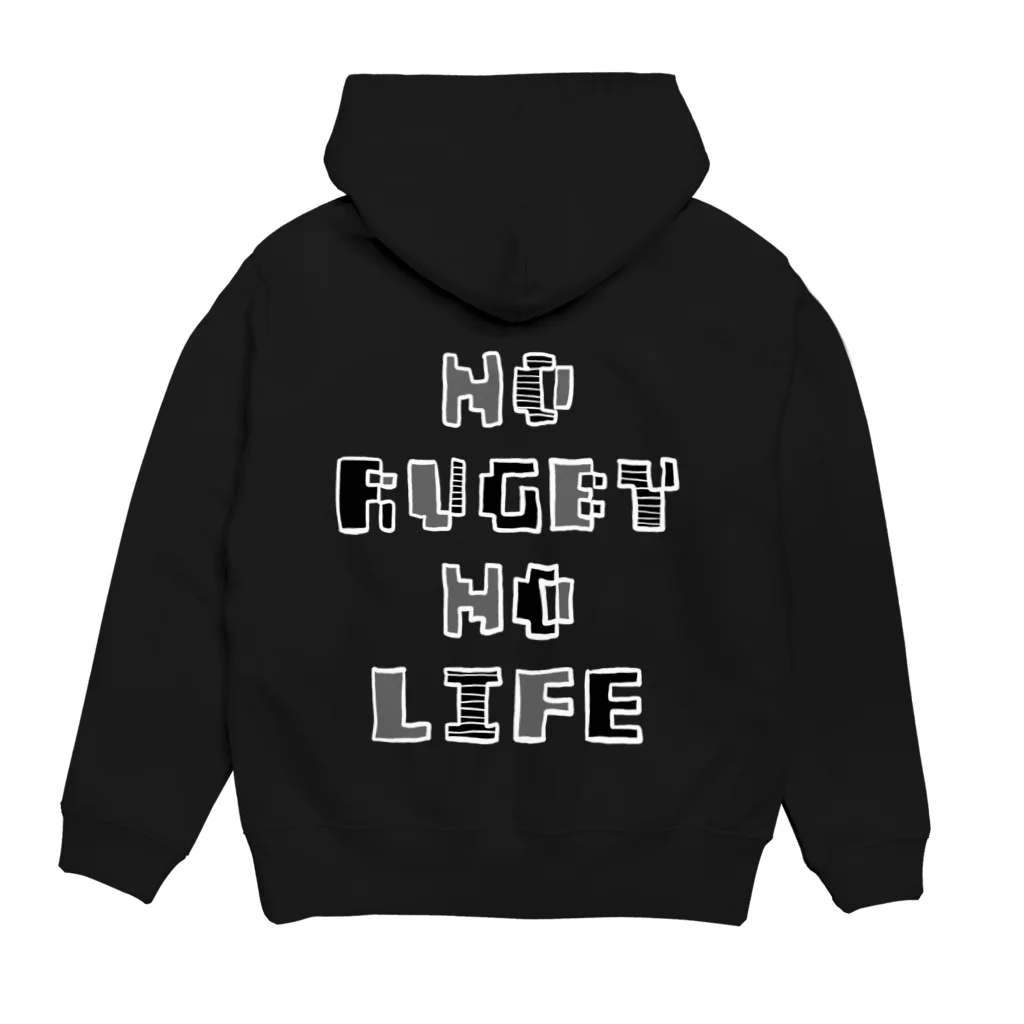 くまこのノーラグビーノーライフ Hoodie:back