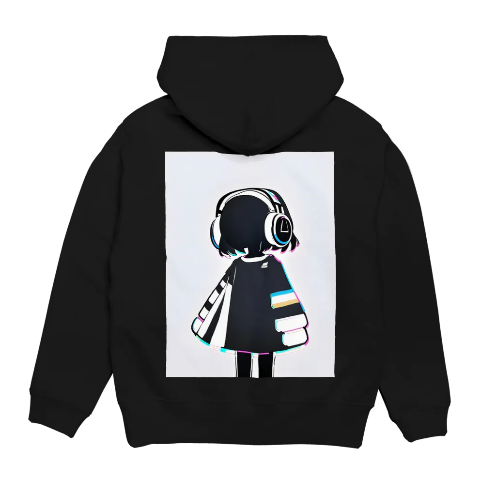 owl's shopのグリッチしてみたり Hoodie:back