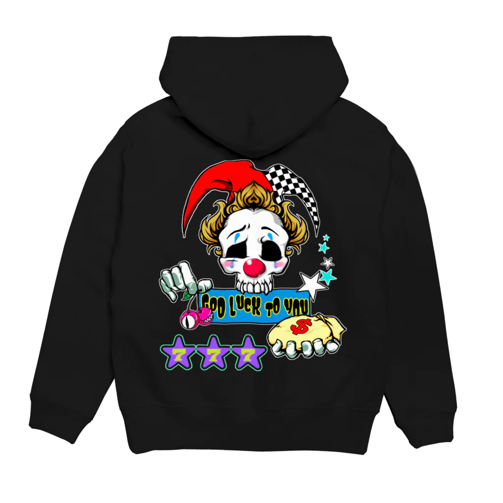 GOD LUCK💀to youのピエロGOD LUCK🤡POP🎵 Hoodie:back