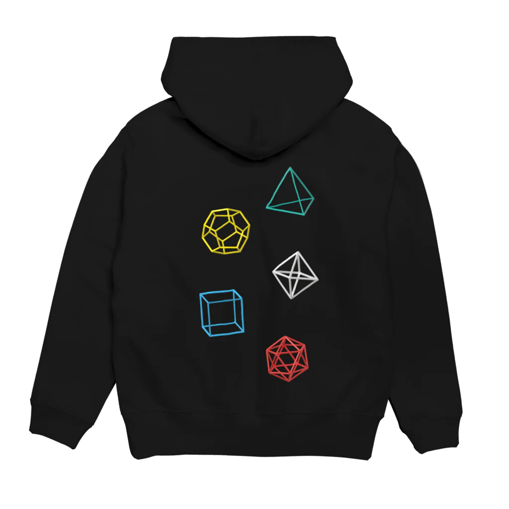 くらりのRegular Polyhedron Hoodie:back