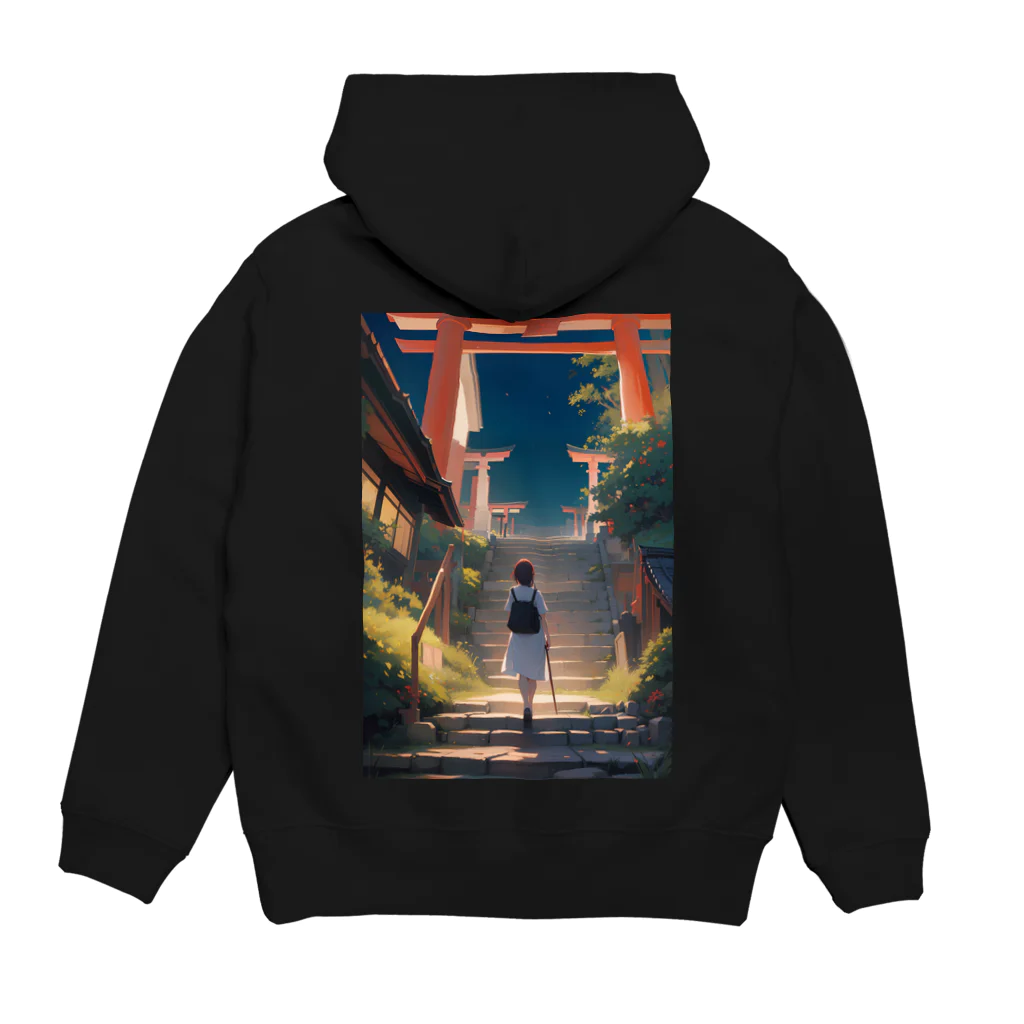 卯月なのかのStairway Journey　〜紡がれる架け橋の旅〜　No.1　「これより神の地」 Hoodie:back