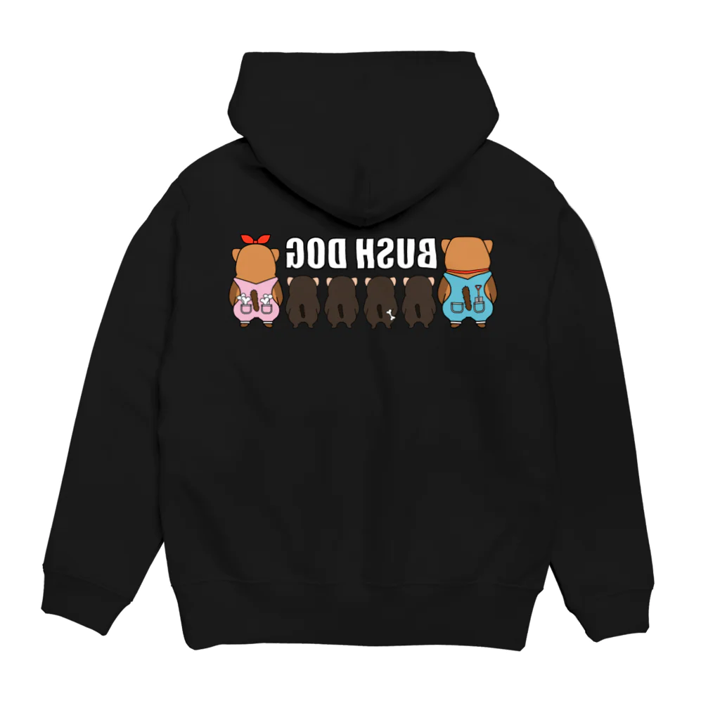 アルパカざえもんショップのヤブイヌファミリー Hoodie:back