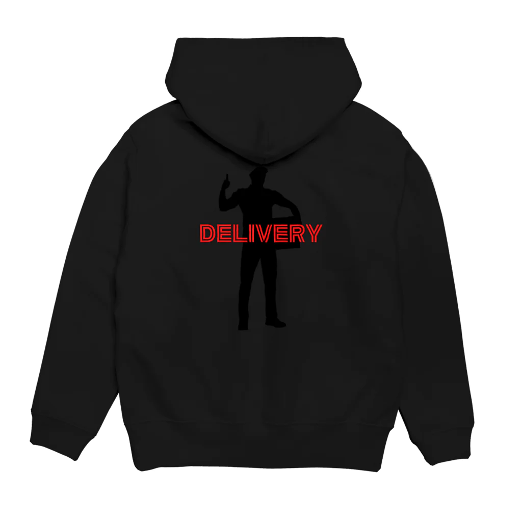 freenotomoの配達員アイテム　” delivery” Hoodie:back