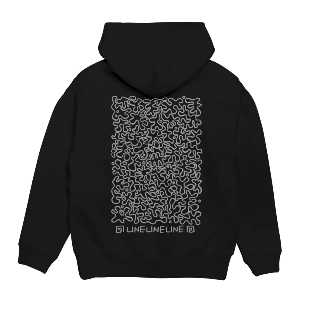 UNEUNELINEのウネウネライン・グレー Hoodie:back