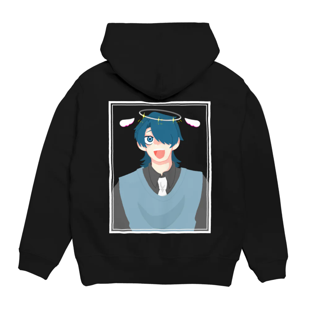 猫スタンプの天使？くん？ Hoodie:back