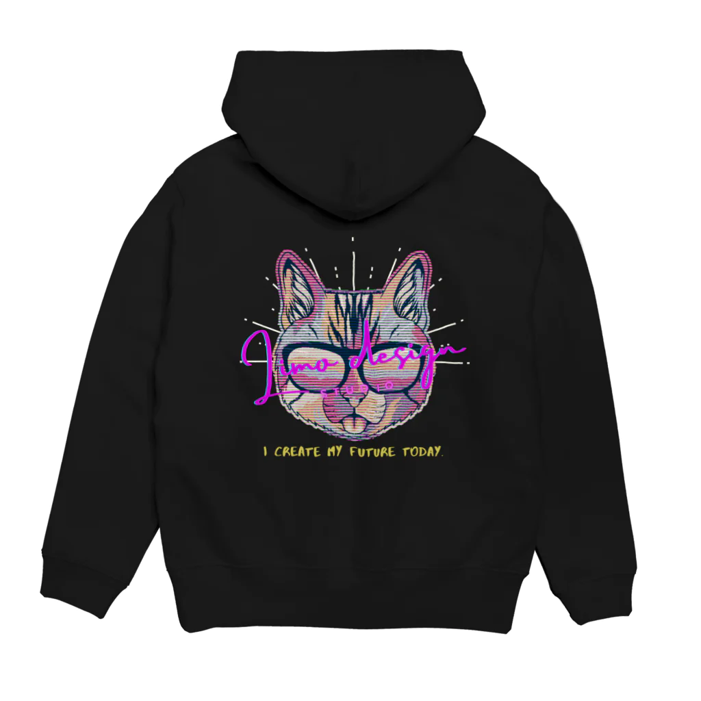 リモデザインスタジオの現実創造ネコ｜Limo design studio Hoodie:back