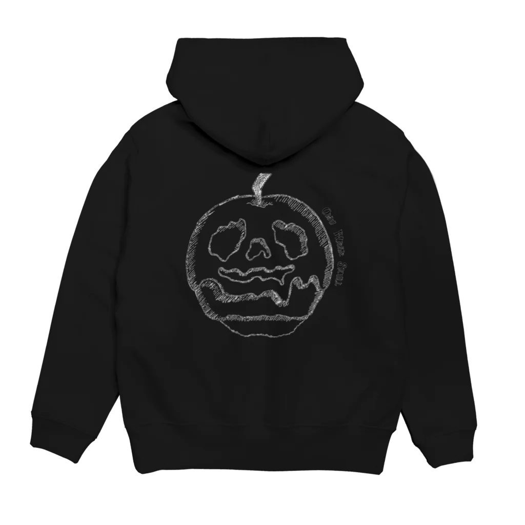 🥚🍏☠︎の末っ子のおむわさスカル Hoodie:back