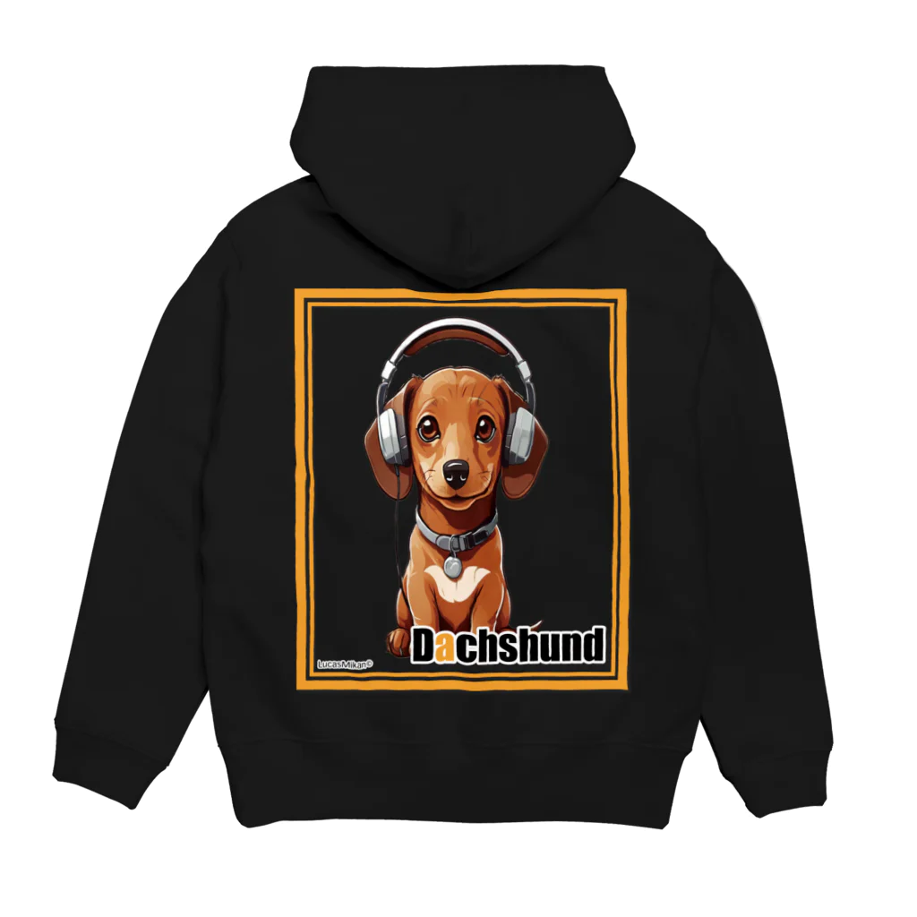 LUCASMIKAN Shopの集まれ犬好き / Gathering Dog Lover (Dachshund) ロングTシャツ、パーカーなど パーカーの裏面