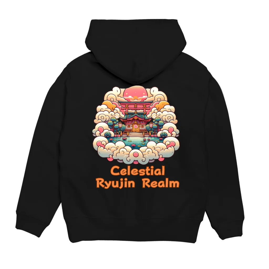 大江戸花火祭りのCelestial Ryujin Realm～天上の龍神社6 Hoodie:back