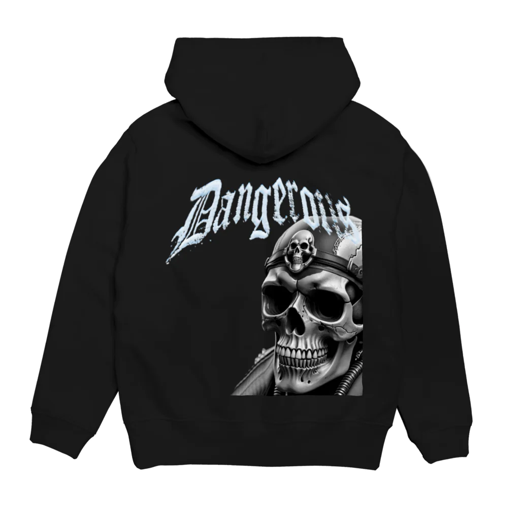 WANTED BIKERのSKULL BIKER-01 Hoodie:back