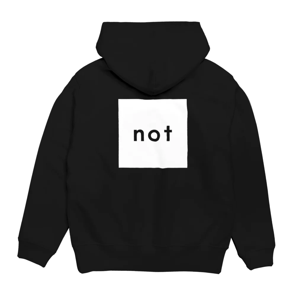 notのnot_logo wh Hoodie:back