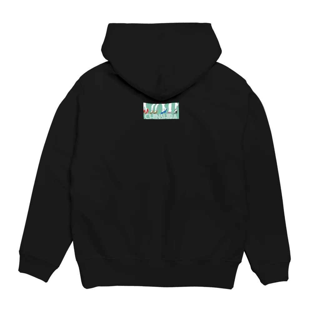 デリーのちんシバ《モノクロ》 Hoodie:back