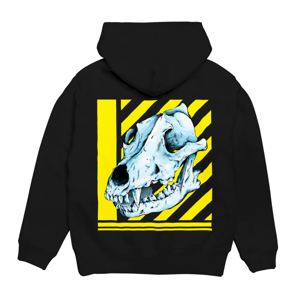 シグのWolf head 1　狼 Hoodie:back