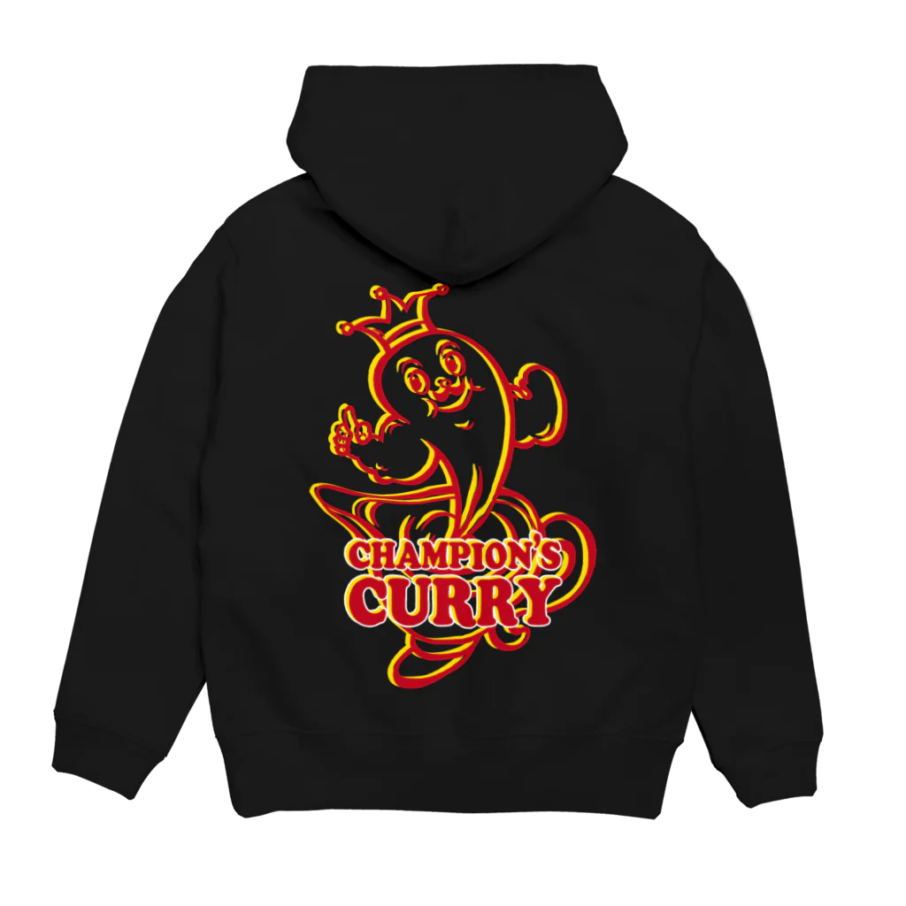 チャンピオンカレー＠SUZURI店のRED&YELLOW Hoodie:back