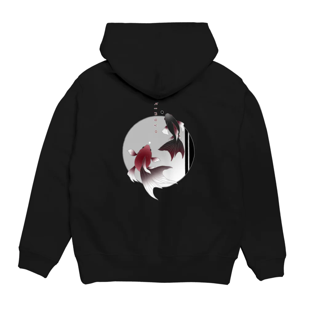 古遊堂の金魚（其の壱）ｂ Hoodie:back