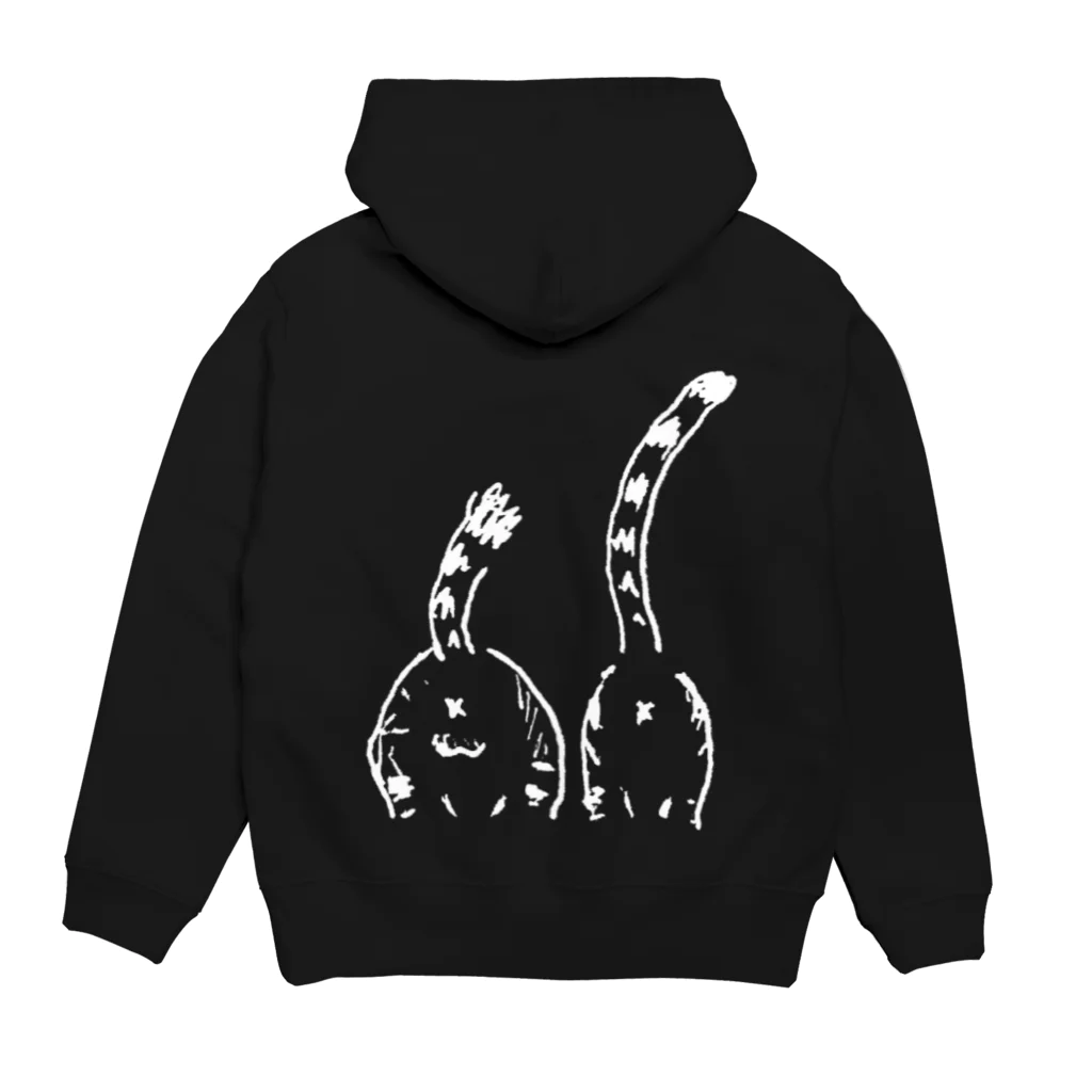 ふうせん工房のマルとクル おしり Hoodie:back