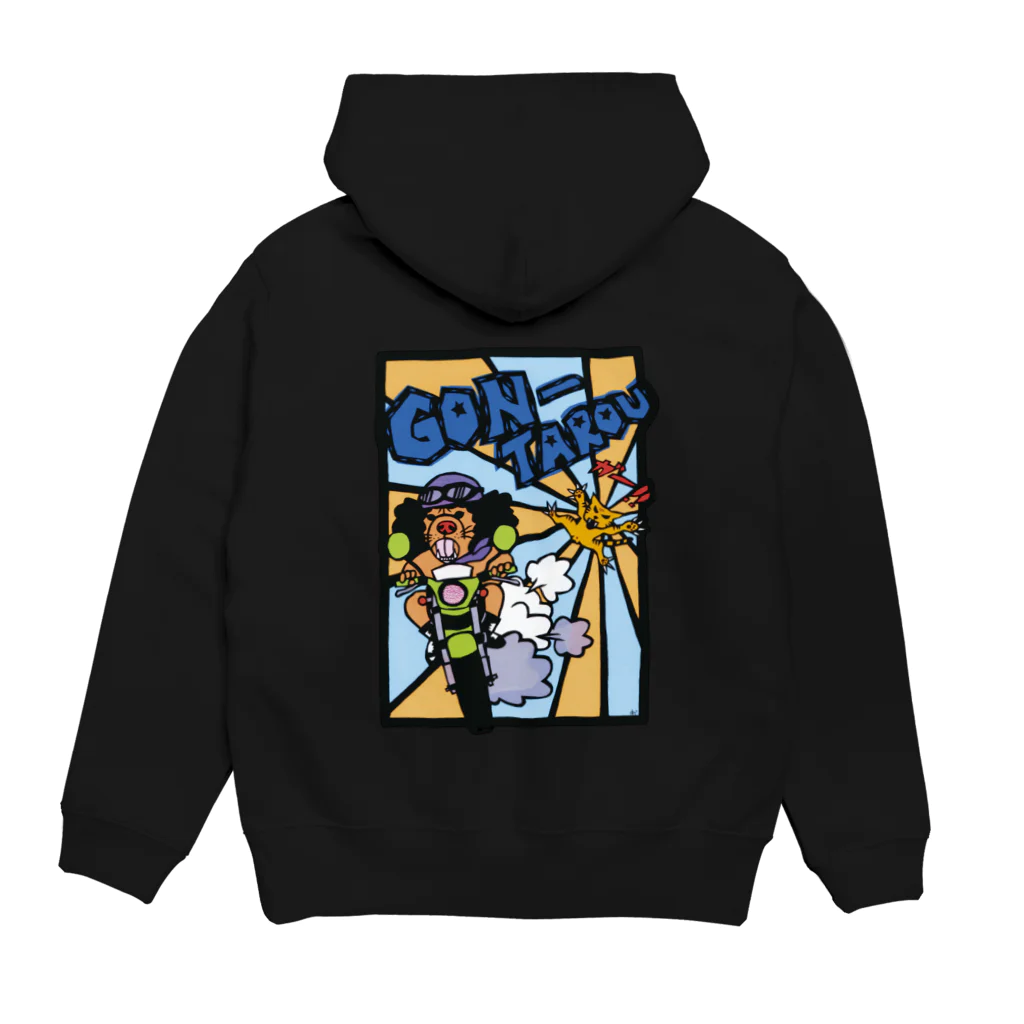 もけけ工房 SUZURI店の『探偵ゴン』 ゴン太郎 公式グッズ Hoodie:back