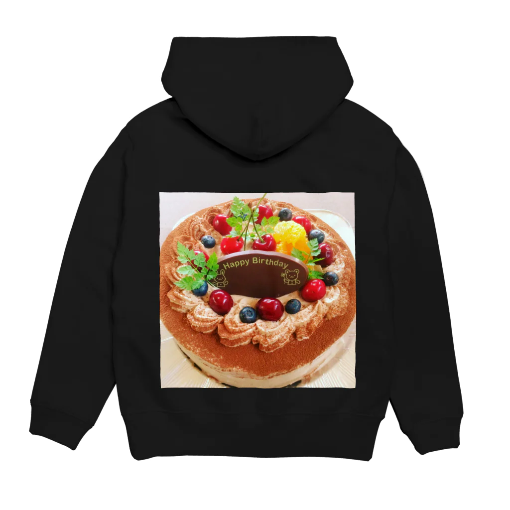 うさぎ堂のバースデーケーキ🎂 Hoodie:back