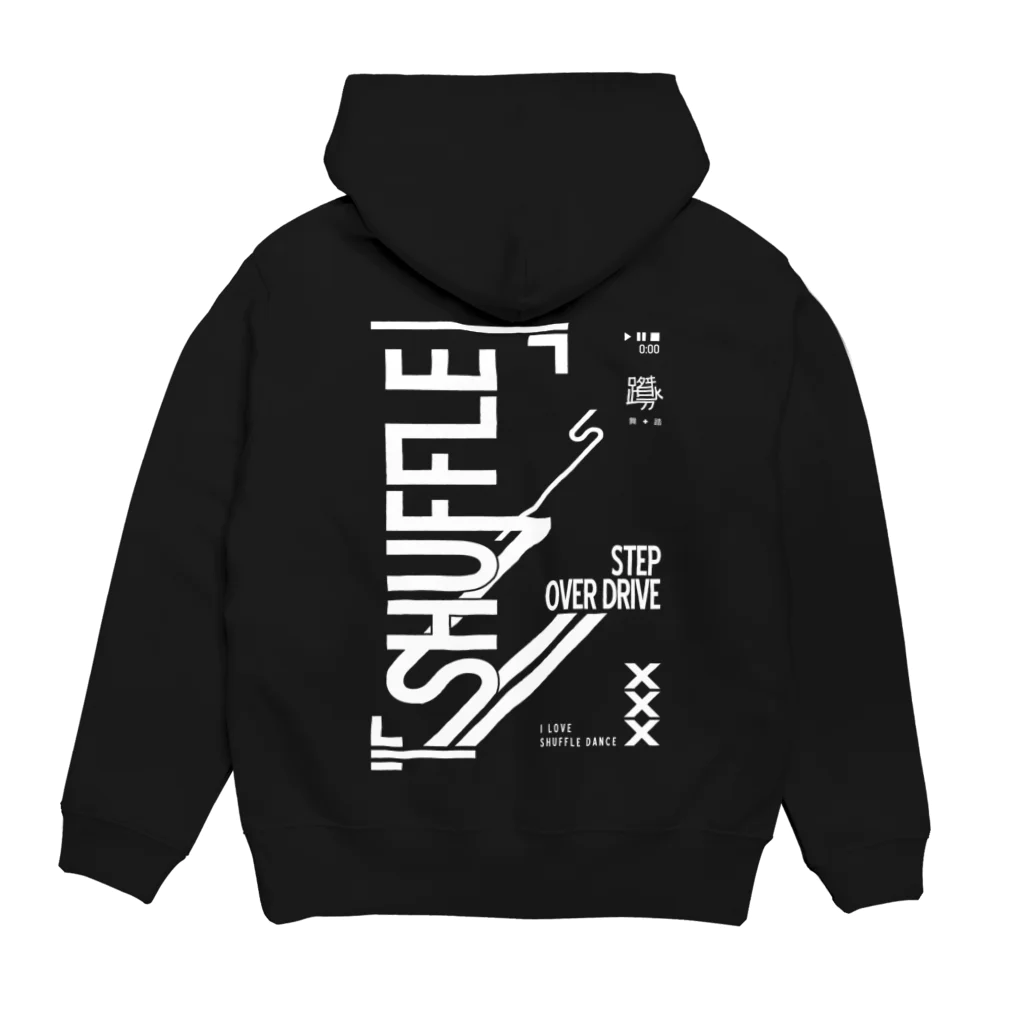 6TanのSHUFFLE DANCE （デザイン白）  Hoodie:back