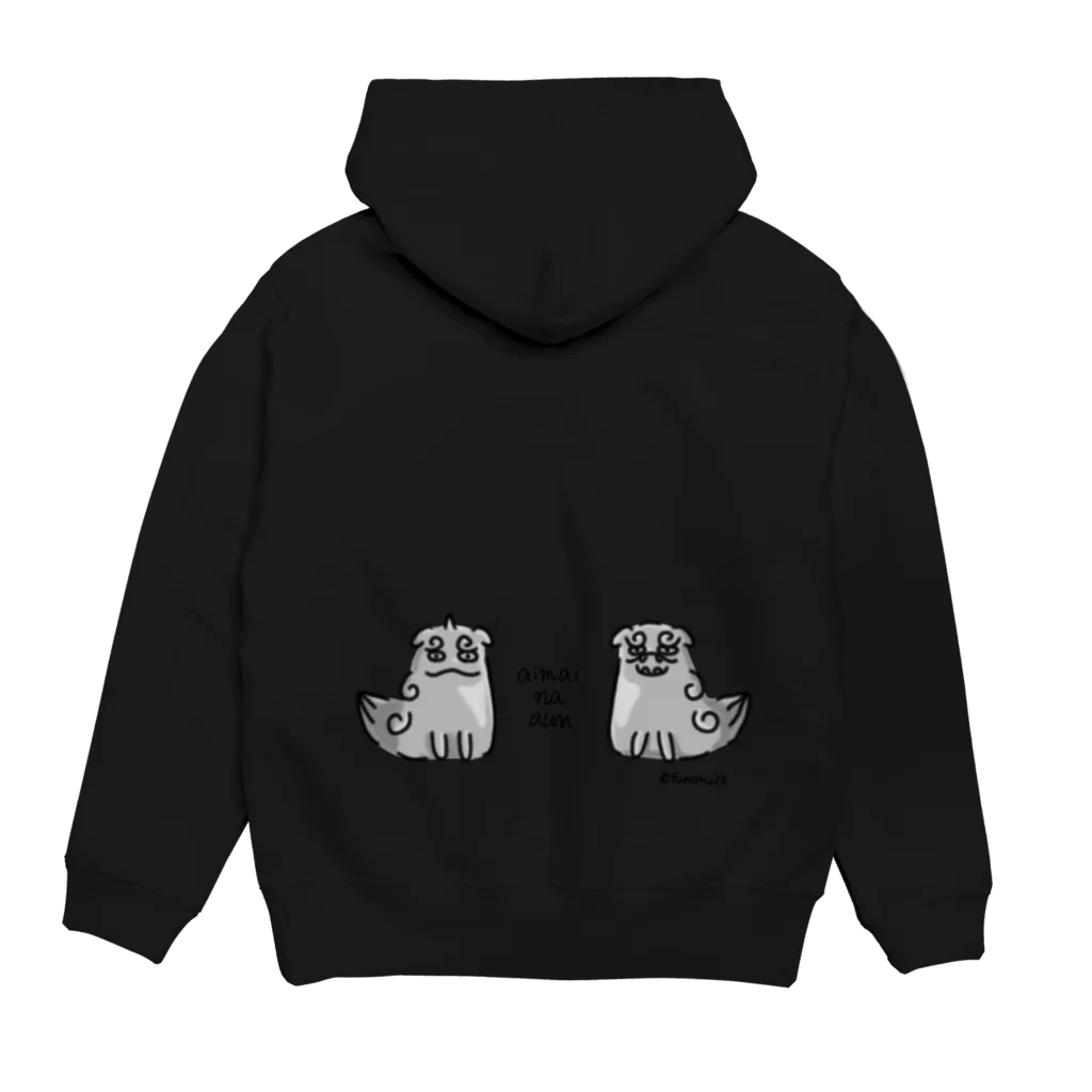 Fondhuの曖昧な阿吽（狛犬） Hoodie:back