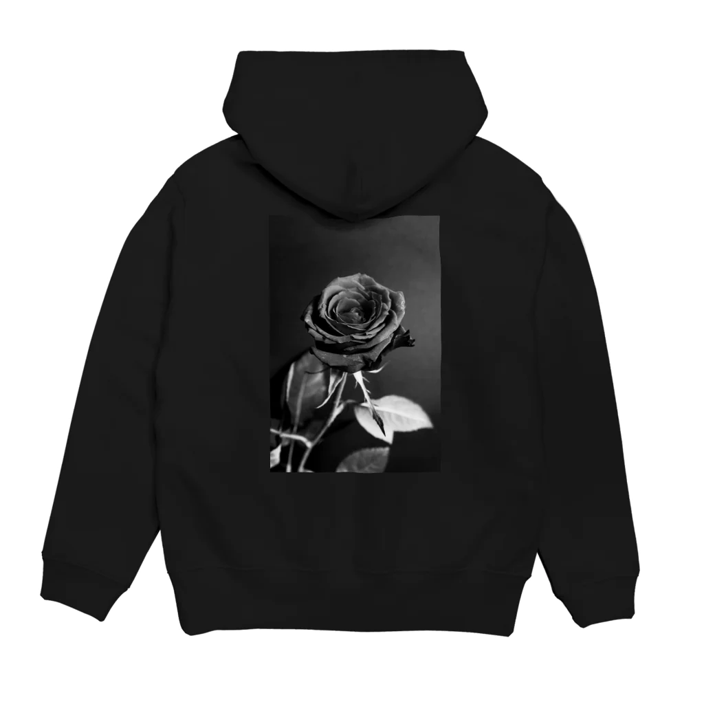 ryoma kawaguchiのBlack Rose. Hoodie:back