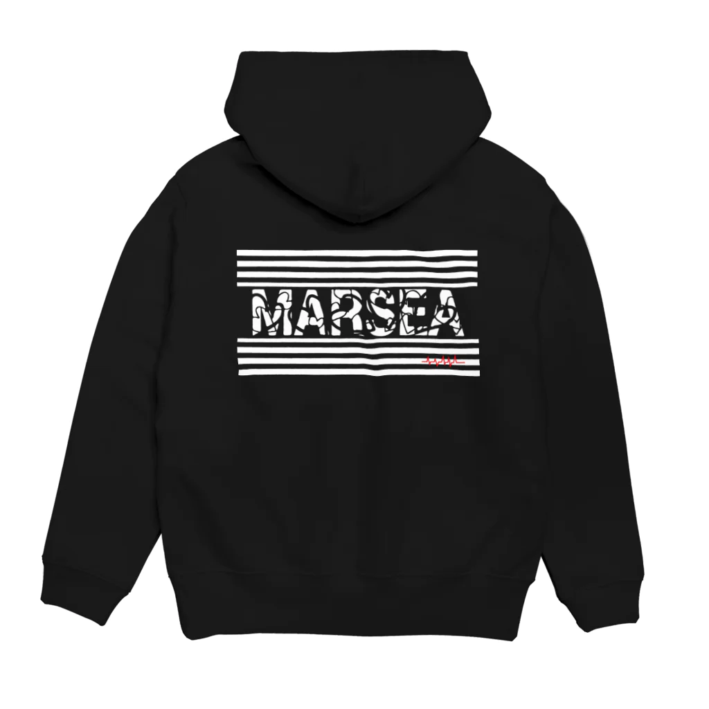 Marsea DesignのMarses-border logo- パーカーの裏面