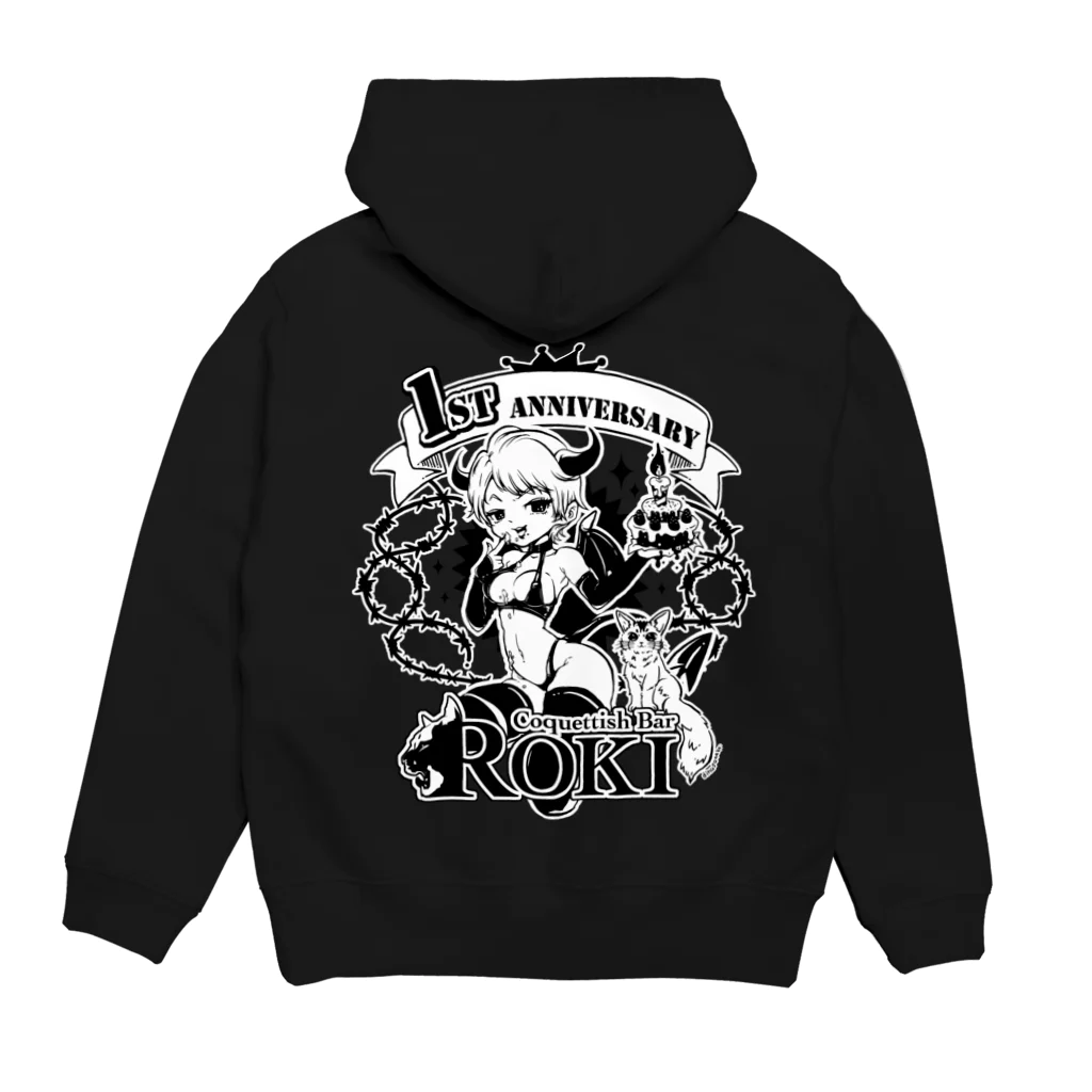 Coquettish bar ROKIのROKI1周年グッズ Hoodie:back