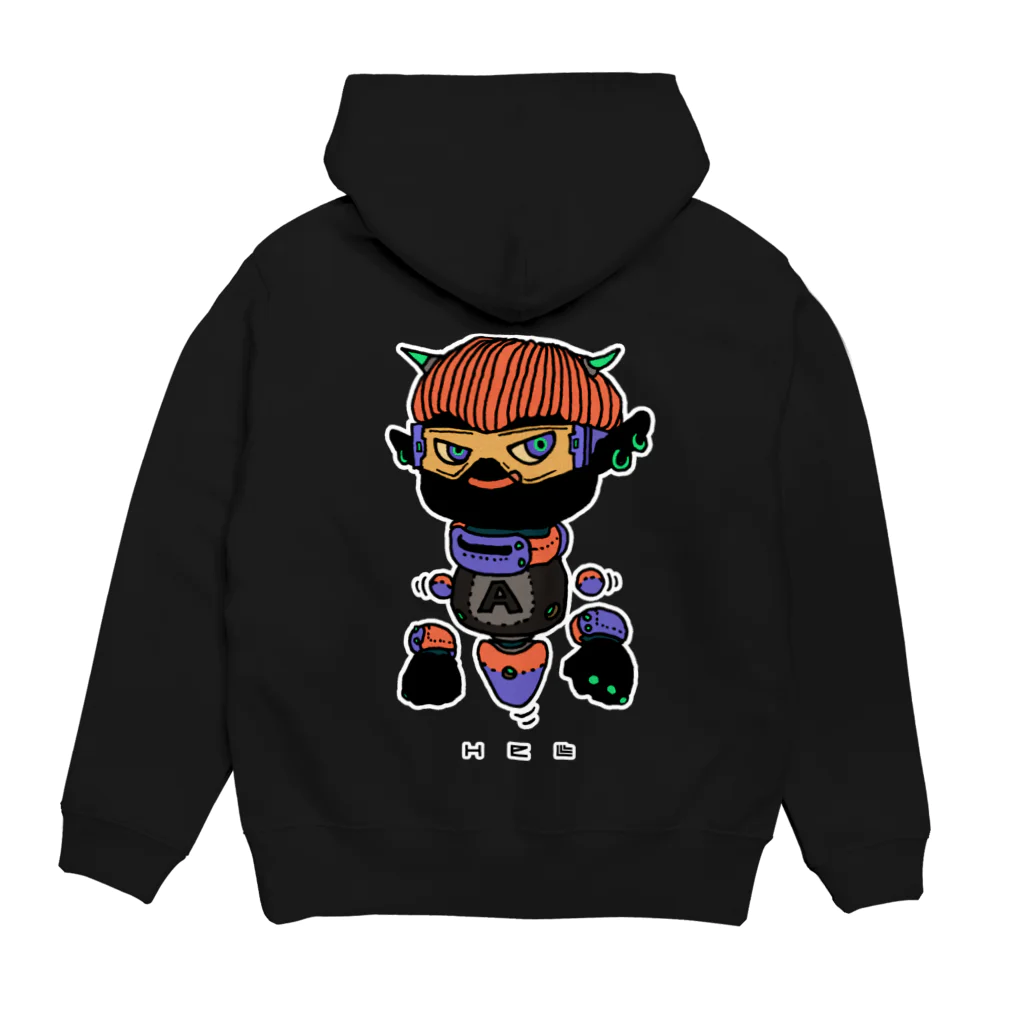 HElll - ヘル - のチビ惡魔くん ロゴ&バックプリント パーカー Hoodie:back