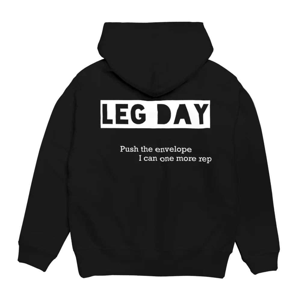 Fiber のFiber_Leg Day パーカーの裏面