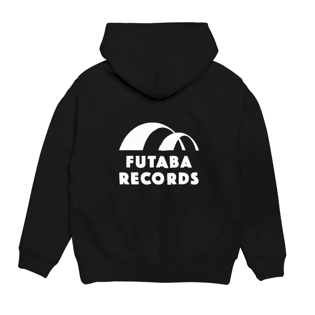 フタバレコードのフタバレコード　ロゴ　ホワイト Hoodie:back