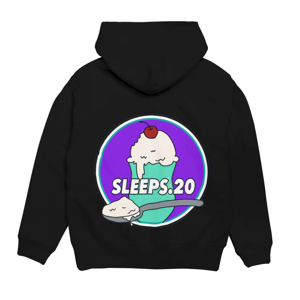 SLEEPS.20 の“クリームソーダ”パーカー　ライトパープル Hoodie:back