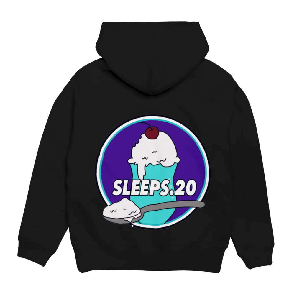 SLEEPS.20 の“クリームソーダ”パーカー　パープル Hoodie:back