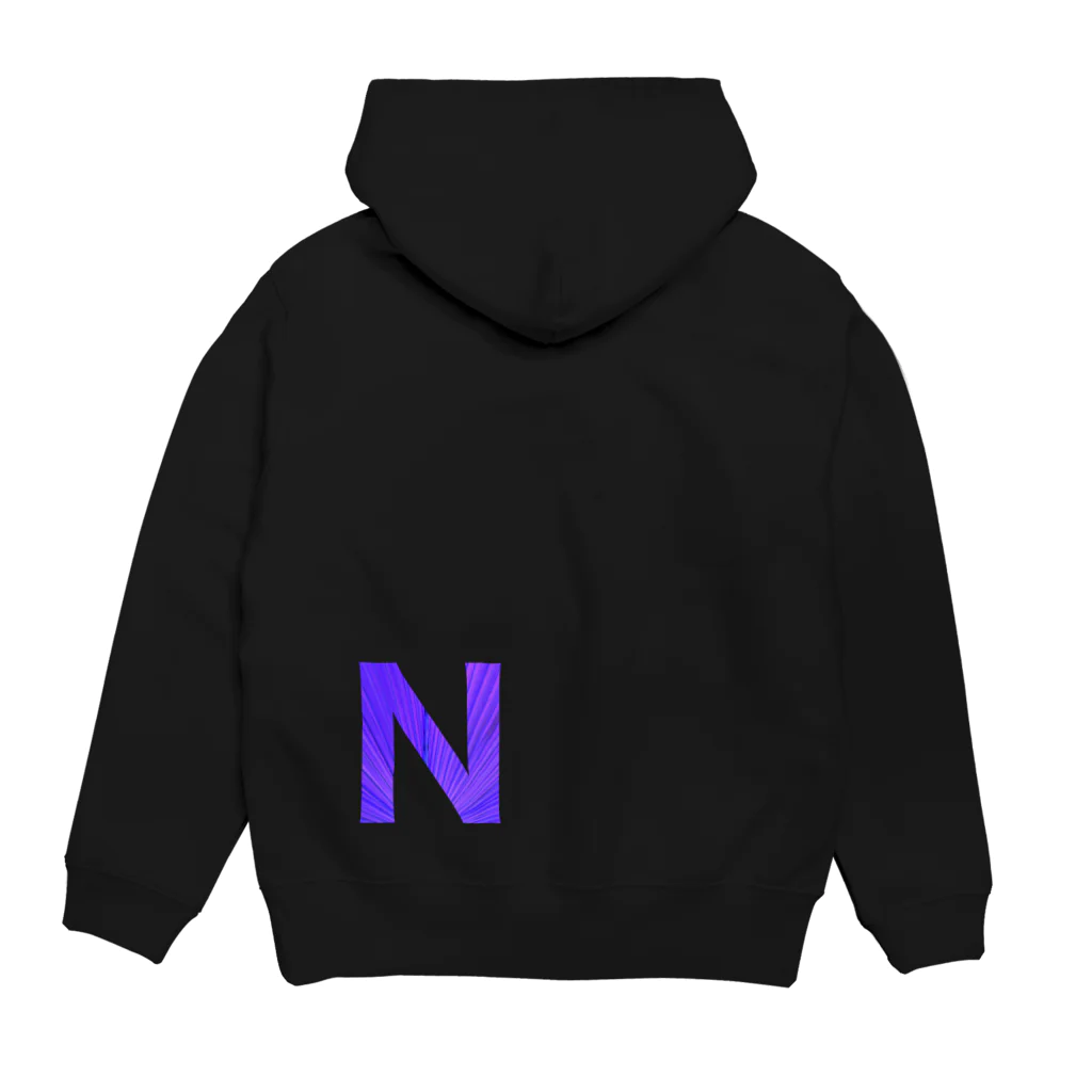 のゆきのしゃしーんのＮ　ロゴ白色 Hoodie:back