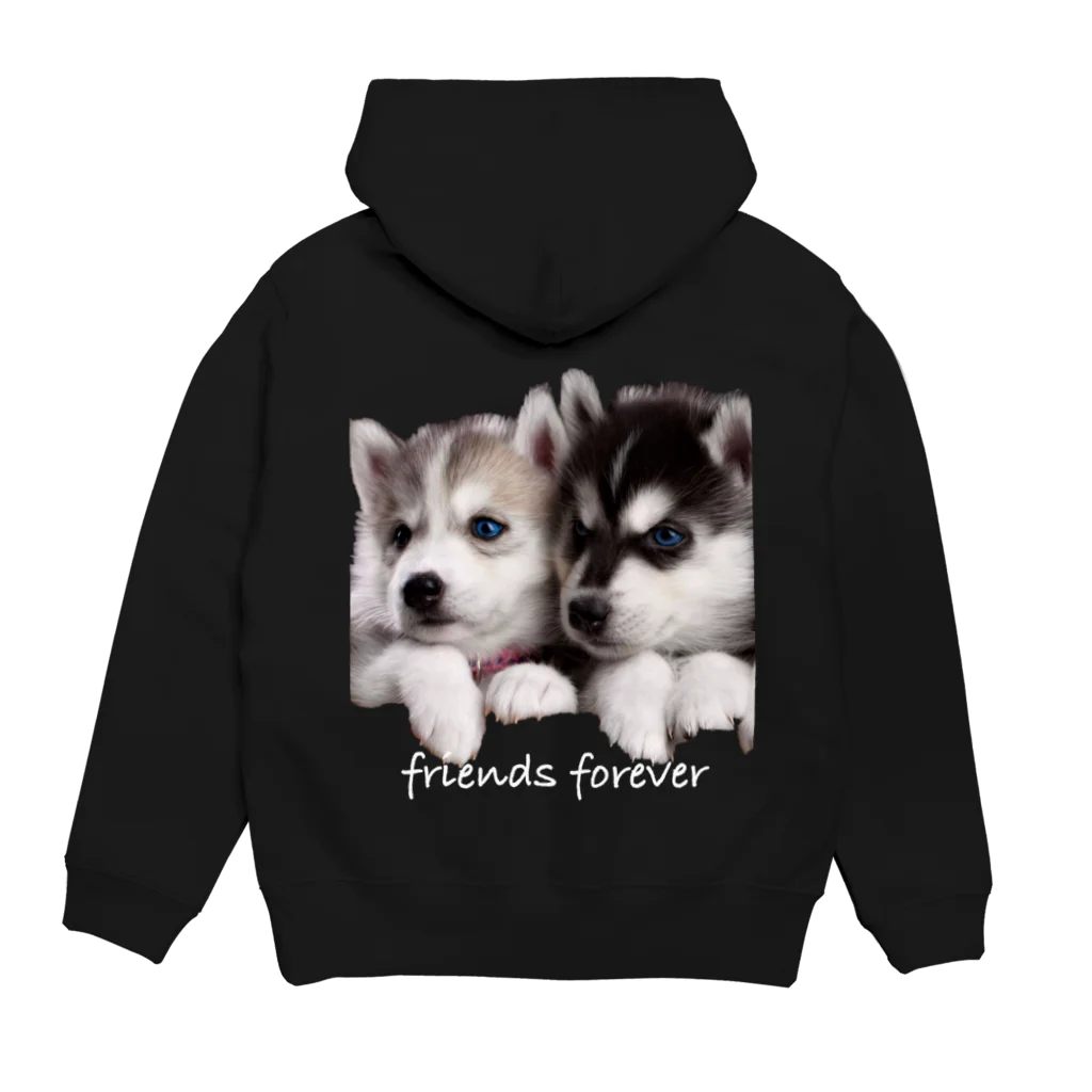 サバミケ、茶トラ、鍵しっぽ。の好奇心旺盛ハスキー仔犬 Hoodie:back