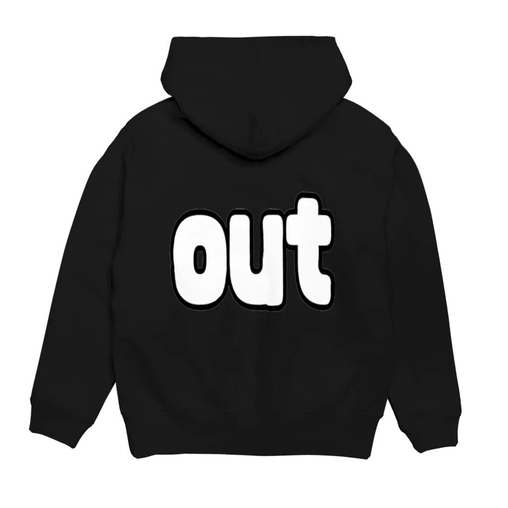 inko andのsafe／out Hoodie:back