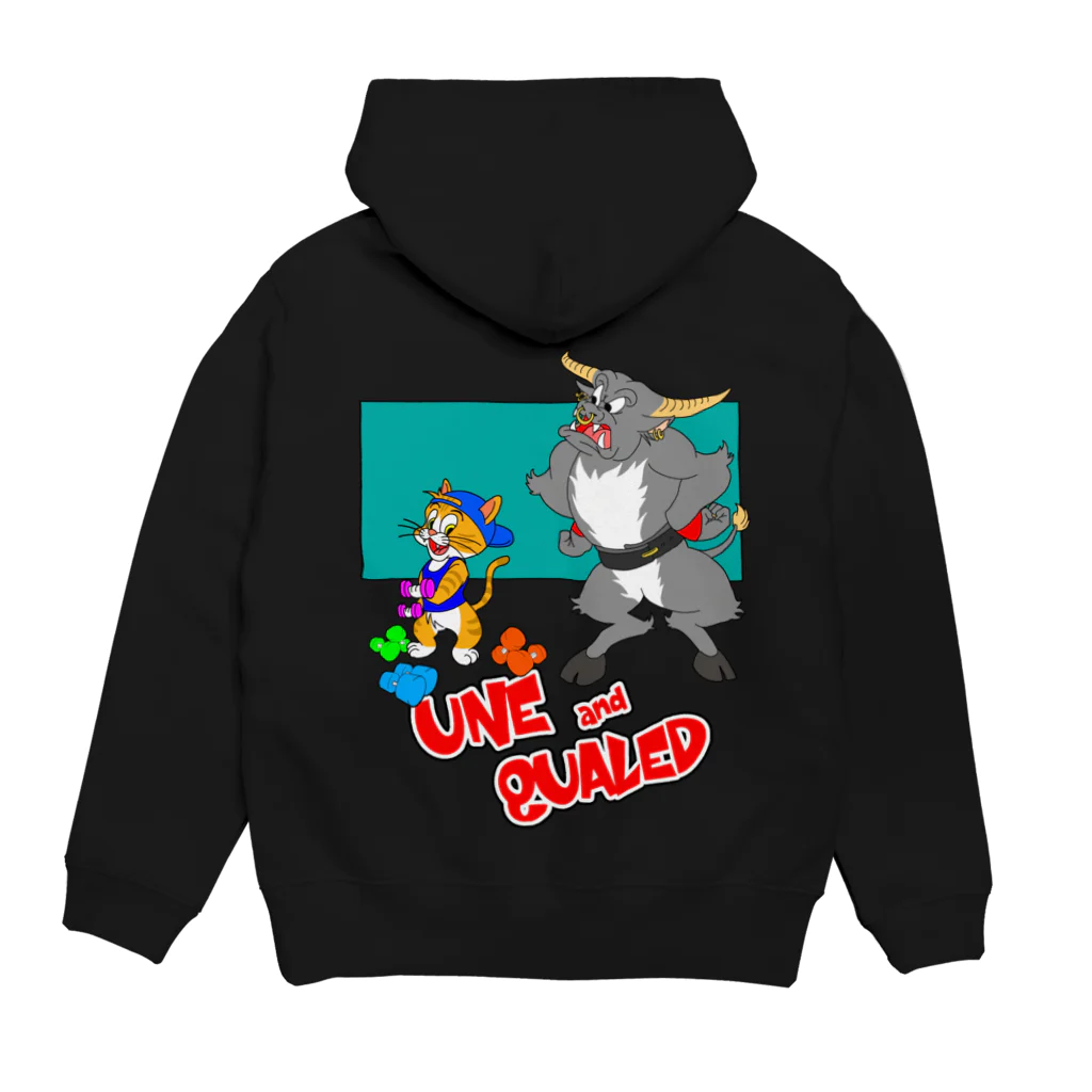 UNEQUALED-VERTEXのアニとクォード Hoodie:back