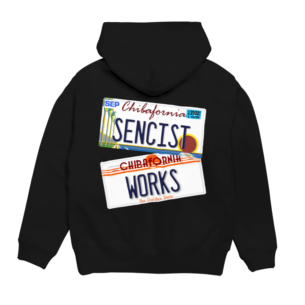 SencistWorks-ｾﾝｼｽﾄﾜｧｸｽ-のチバフォル Hoodie:back