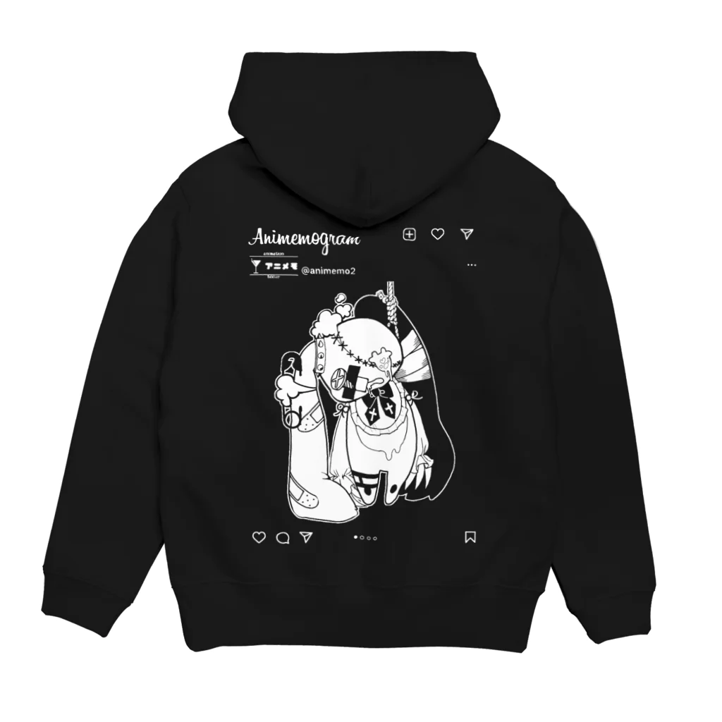 ちなあなご@オリジナルグッズ販売中のアニメモanimemo Hoodie:back