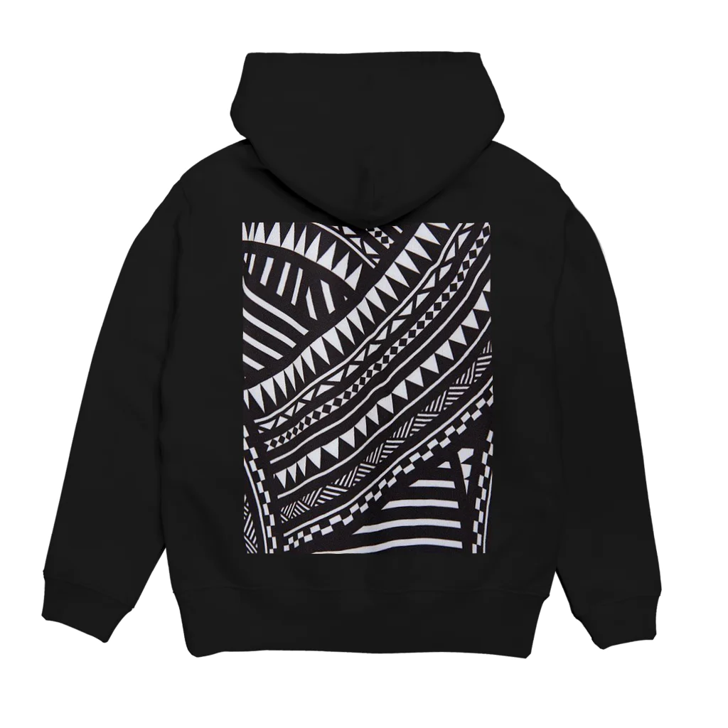 ラガマフィン堂のトライバルパーカー Hoodie:back