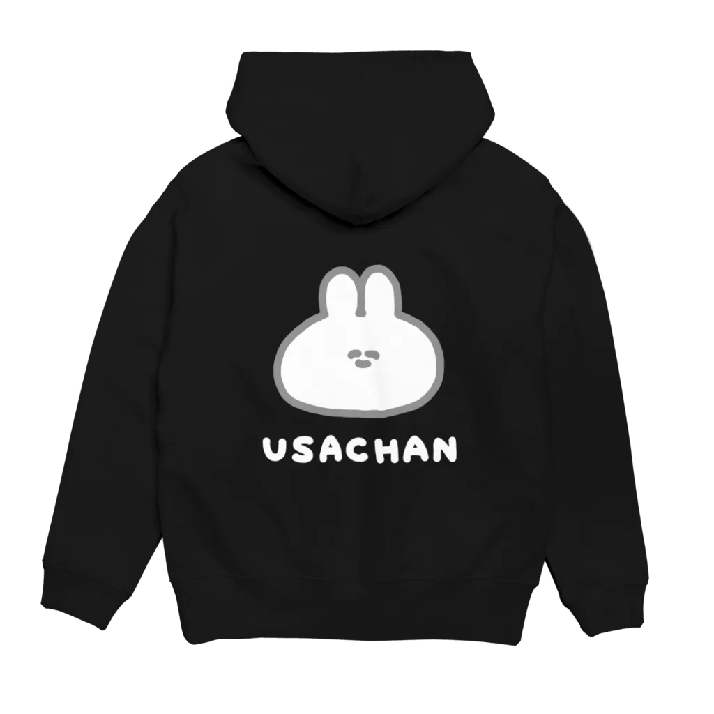 ナポリのSUZURIのUSACHAN パーカーの裏面