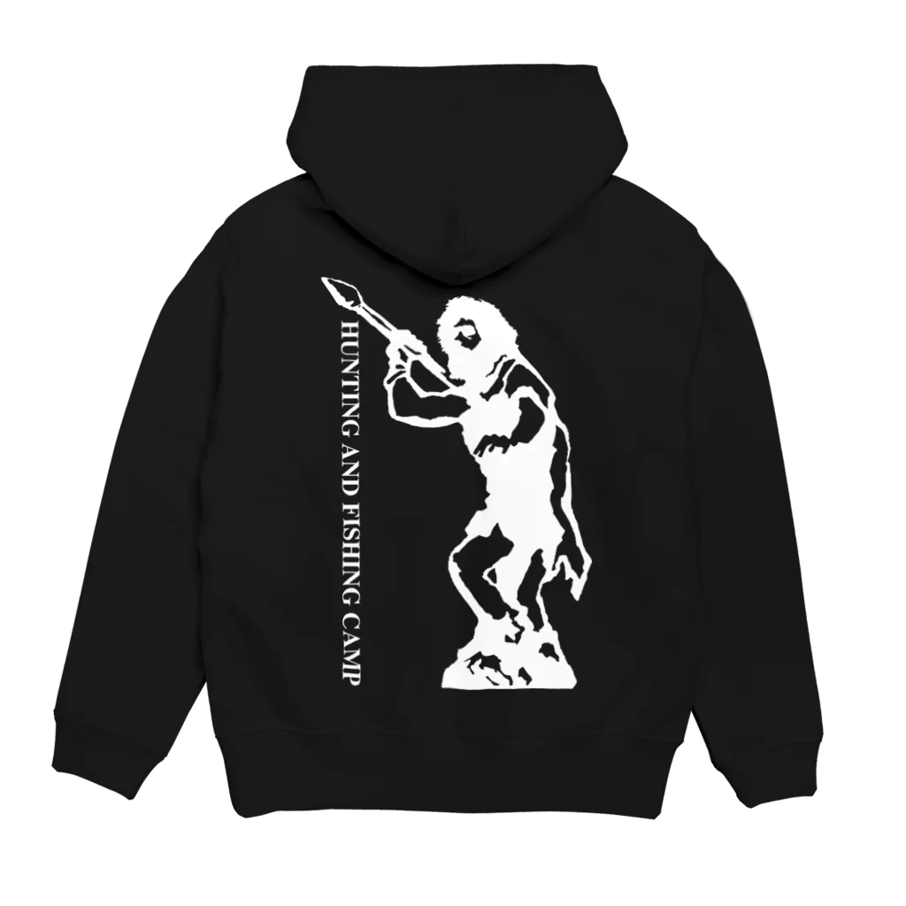 Hunting and Fishing CampのHunting and Fishing Camp ロゴ白 Hoodie:back