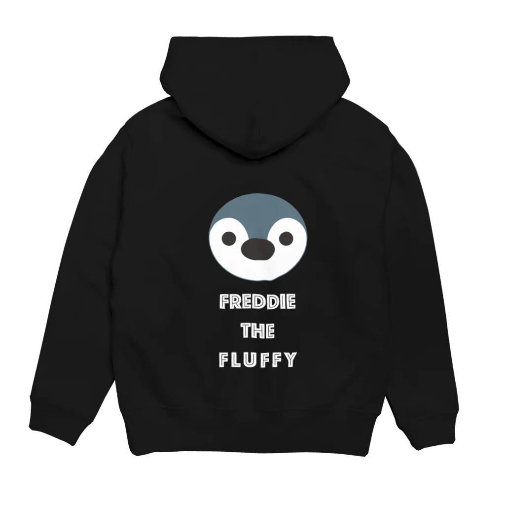 Freddie's Fluffy Shopのfreddie_withtxt_white Hoodie:back