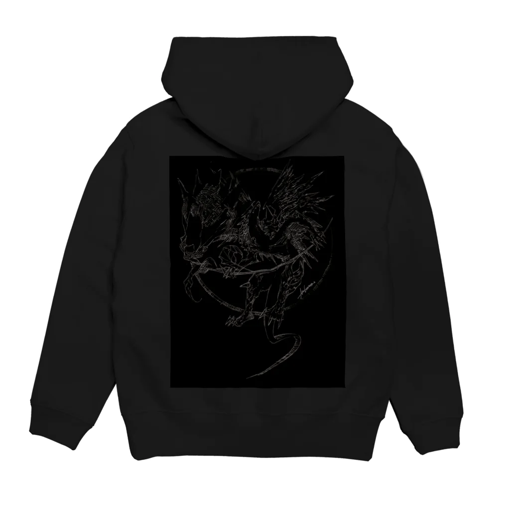 北山アルトゥーロの竜と花 Hoodie:back