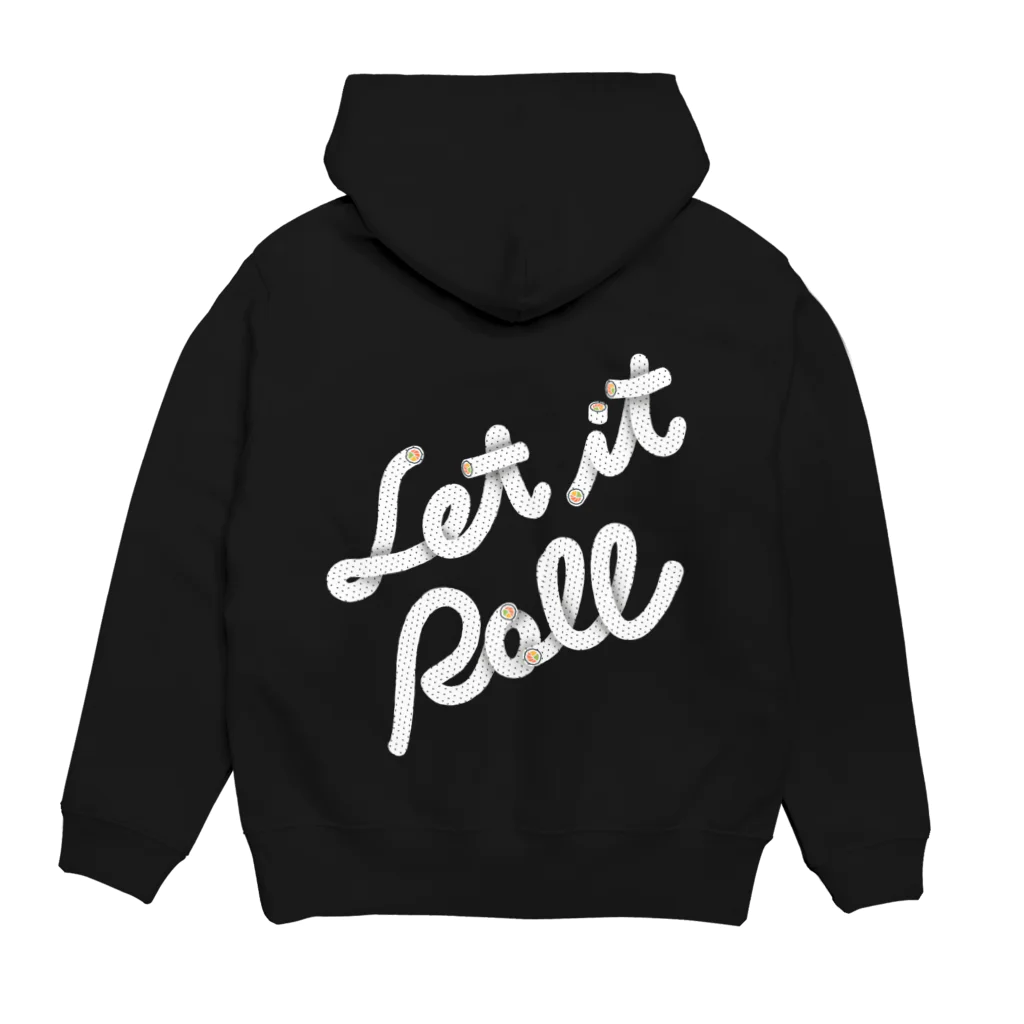 9bdesignのLet it Roll 巻寿司（裏巻き） パーカーの裏面