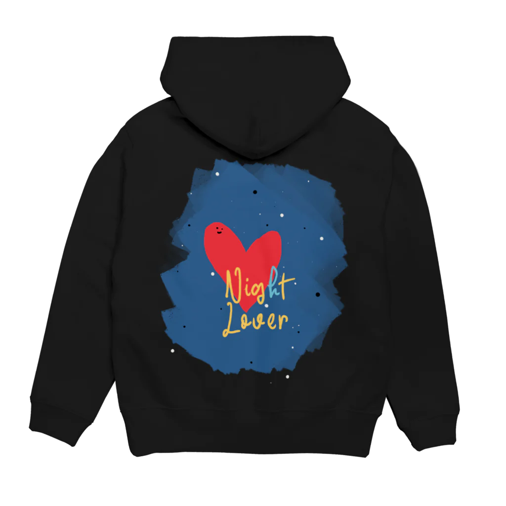 Niea999’s プチハッピー shopのNight lover - renew Hoodie:back