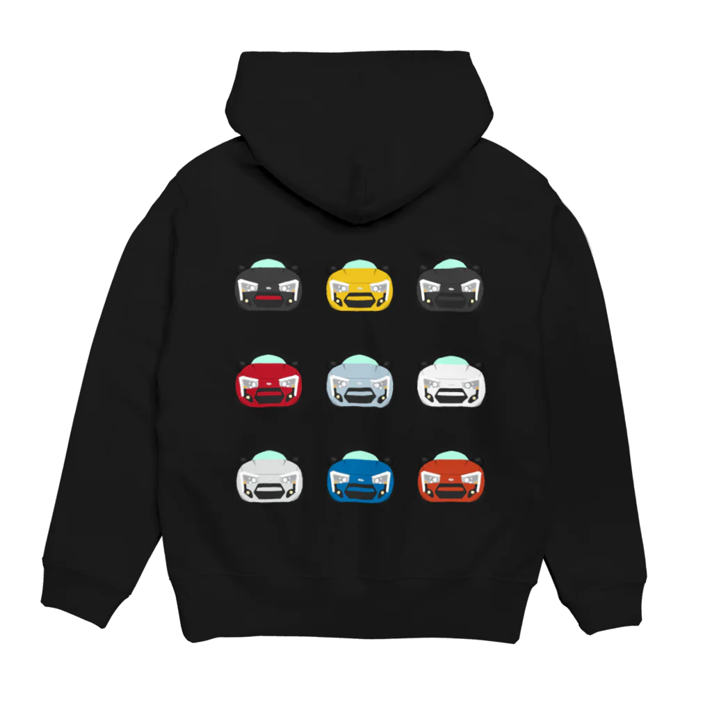 ふじのタレ目カー Hoodie:back