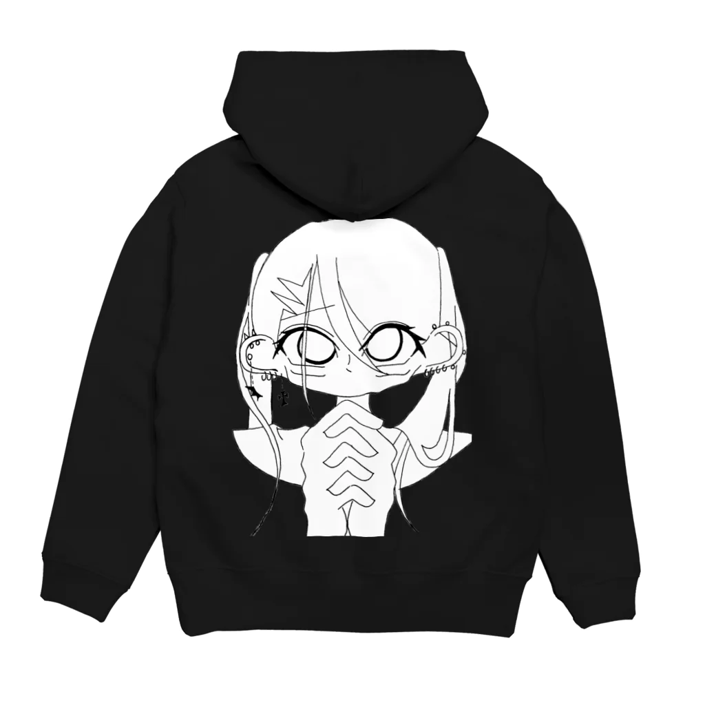 くーちゃの地雷ちゃん Hoodie:back